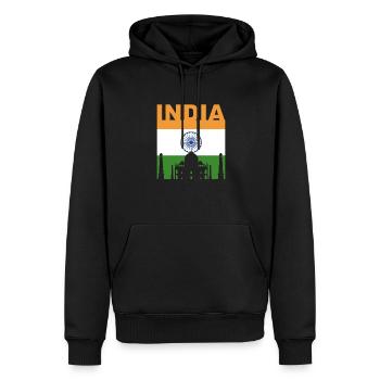 India house gift - Men’s Premium Organic Hoodie - black - Front - Nico (187cm)
