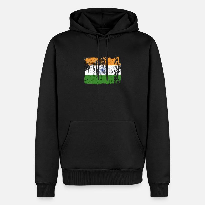 Indien Pride Geschenk - Männer Premium Bio Hoodie - Schwarz