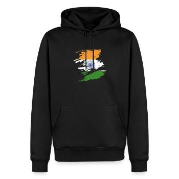 Support India gift - Men’s Premium Organic Hoodie - black - Front - Nico (187cm)