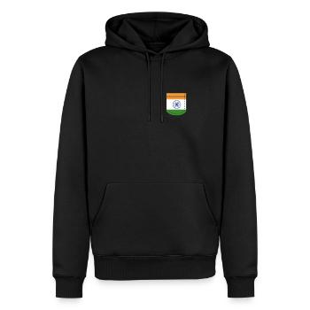 India Pocket Gift - Men’s Premium Organic Hoodie - black - Front - Nico (187cm)