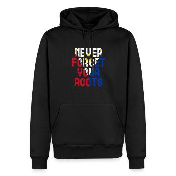 Roots Philippines Cadeau - Sweat à capuche Premium bio Homme - noir - Devant - Nico (187cm)