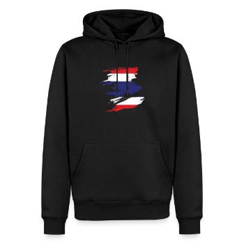 Thaïlande cadeau - Sweat à capuche Premium bio Homme - noir - Devant - Nico (187cm)