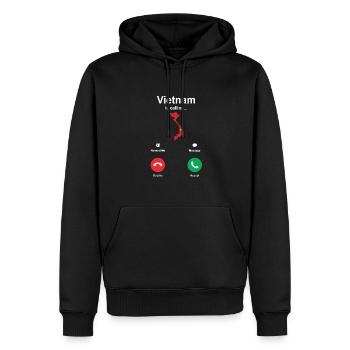 Voyage Vietnam Cadeau - Sweat à capuche Premium bio Homme - noir - Devant - Nico (187cm)
