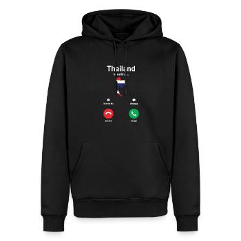 Thailand Ruft Geschenk An - Männer Premium Bio Hoodie - Schwarz - Vorne - Nico (187cm)