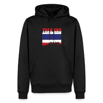 Thailand Flagge Skyline Geschenk - Männer Premium Bio Hoodie - Schwarz - Vorne - Nico (187cm)
