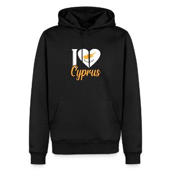 Zypern - Männer Premium Bio Hoodie - Schwarz - Vorne - Nico (187cm)