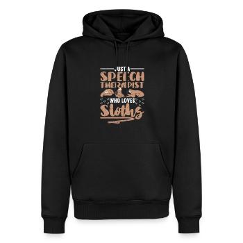 Sprachtherapeut Logopäde Geschenk - Männer Premium Bio Hoodie - Schwarz - Vorne - Nico (187cm)