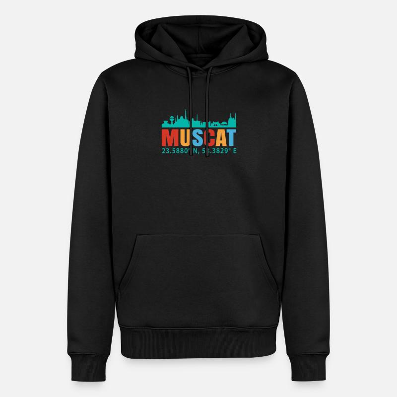Maskat - Männer Premium Bio Hoodie - Schwarz
