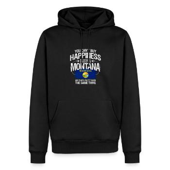 Montana - Sweat à capuche Premium bio Homme - noir - Devant - Nico (187cm)