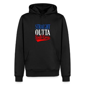 Südkorea - Männer Premium Bio Hoodie - Schwarz - Vorne - Nico (187cm)