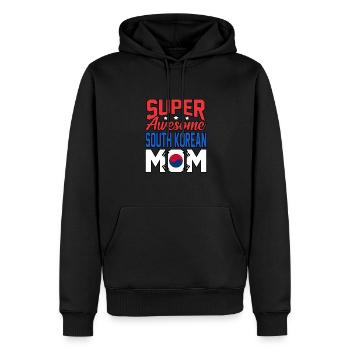 Südkorea - Männer Premium Bio Hoodie - Schwarz - Vorne - Nico (187cm)