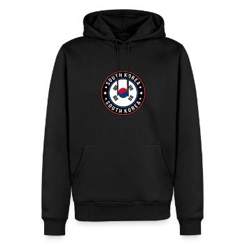 Südkorea - Männer Premium Bio Hoodie - Schwarz - Vorne - Nico (187cm)