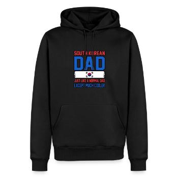 Südkorea - Männer Premium Bio Hoodie - Schwarz - Vorne - Nico (187cm)