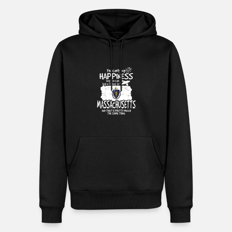 Massachusetts - Männer Premium Bio Hoodie - Schwarz