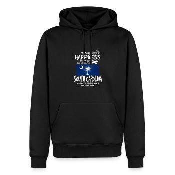 South Carolina - Männer Premium Bio Hoodie - Schwarz - Vorne - Nico (187cm)