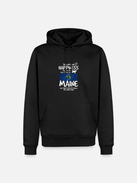 Maine - Men’s Premium Organic Hoodie - black