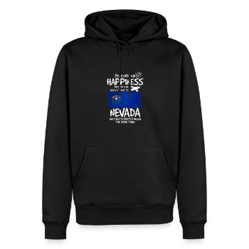 Nevada - Männer Premium Bio Hoodie - Schwarz - Vorne - Nico (187cm)