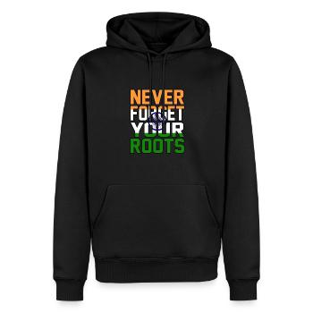 Indien - Männer Premium Bio Hoodie - Schwarz - Vorne - Nico (187cm)
