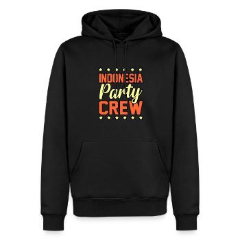 Indonésie - Sweat à capuche Premium bio Homme - noir - Devant - Nico (187cm)
