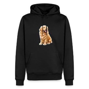 Golden Retriever - Männer Premium Bio Hoodie - Schwarz - Vorne - Nico (187cm)