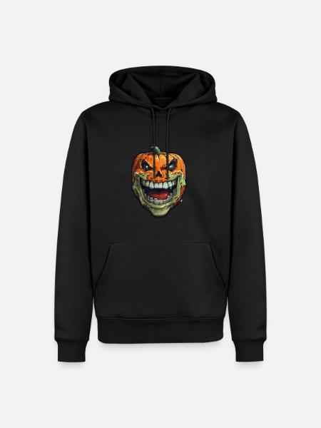 Halloween Pumpkin - Men’s Premium Organic Hoodie - black