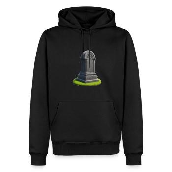Halloween Grabstein - Männer Premium Bio Hoodie - Schwarz - Vorne - Nico (187cm)