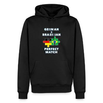 German Brazilian Puzzle - Männer Premium Bio Hoodie - Schwarz - Vorne - Nico (187cm)