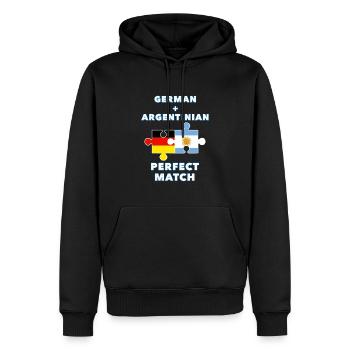 German Argentinian Puzzle - Männer Premium Bio Hoodie - Schwarz - Vorne - Nico (187cm)