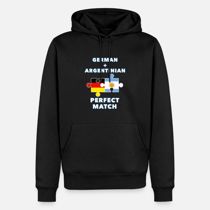 German Argentinian Puzzle - Männer Premium Bio Hoodie - Schwarz