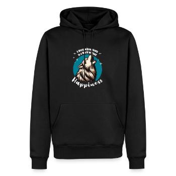 Wolf Wald Wildtier Natur Naturschützer Tierschutz - Männer Premium Bio Hoodie - Schwarz - Vorne - Nico (187cm)