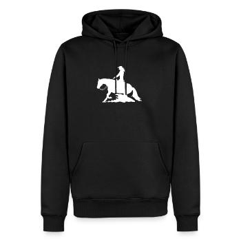 Western Équitation Reining Cavalier Cadeau Amour des chevaux - Sweat à capuche Premium bio Homme - noir - Devant - Nico (187cm)