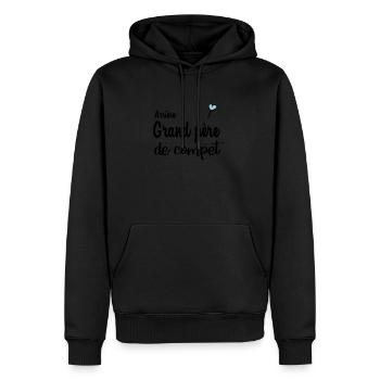 Arrière Grand-père - Sweat à capuche Premium bio Homme - noir - Devant - Nico (187cm)