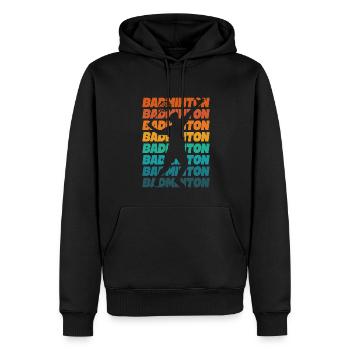 Badminton Federball Badmintonspieler Schläger Ball - Männer Premium Bio Hoodie - Schwarz - Vorne - Nico (187cm)