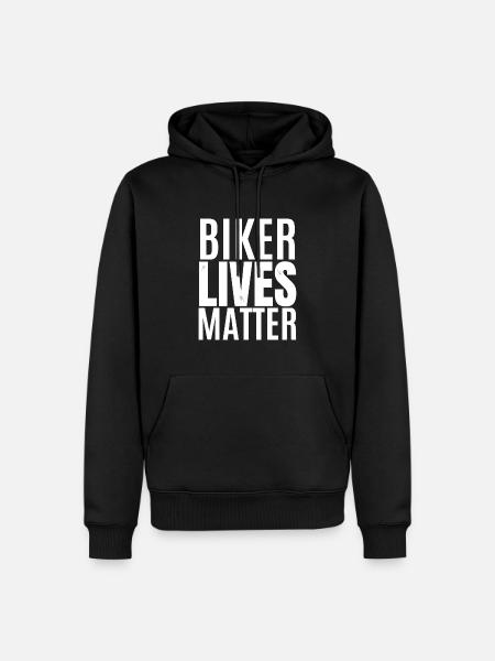 biker lives matter - Sweat à capuche Premium bio Homme - noir