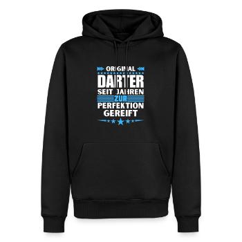 Zur Perfektion gereifter Darter - Männer Premium Bio Hoodie - Schwarz - Vorne - Nico (187cm)