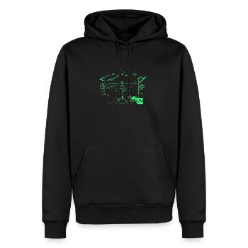 Aviation Hud Geschenk für einen Flugzeugpiloten - Männer Premium Bio Hoodie - Schwarz - Vorne - Nico (187cm)