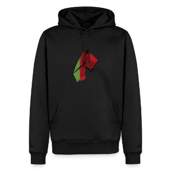 Lynx -Portugal - Sweat à capuche Premium bio Homme - noir - Devant - Nico (187cm)
