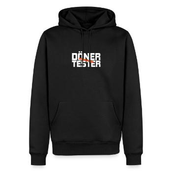 Zertifizierter Döner Tester Kebap Türkisch - Männer Premium Bio Hoodie - Schwarz - Vorne - Nico (187cm)