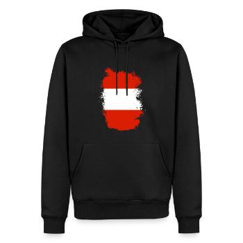 Austria Flag Austria Austrian Flag AT - Men’s Premium Organic Hoodie - black - Front - Nico (187cm)