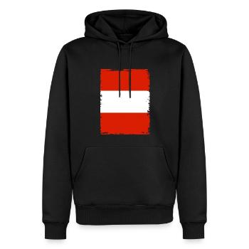 Austria Flag Austria Austrian Flag AT - Men’s Premium Organic Hoodie - black - Front - Nico (187cm)