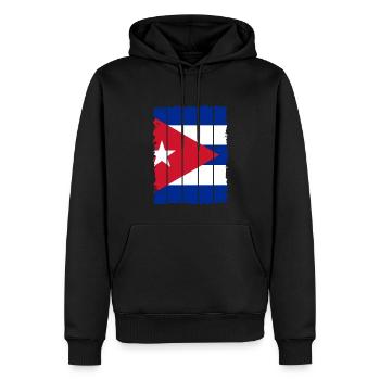Cuba Drapeau Caraïbes Vacances Cuba Voyage La Havane - Sweat à capuche Premium bio Homme - noir - Devant - Nico (187cm)