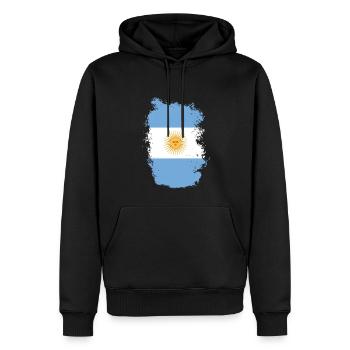 Argentinien Fahne Südamerika Argentinische Flagge - Männer Premium Bio Hoodie - Schwarz - Vorne - Nico (187cm)
