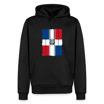Dominican Republic Flag Dom Rep Flag Travel - Men’s Premium Organic Hoodie - black - Front - Nico (187cm)