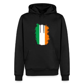 Drapeau de l’Irlande Vintage drapeau irlandais Dublin - Sweat à capuche Premium bio Homme - noir - Devant - Nico (187cm)