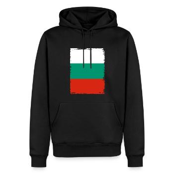 Drapeau bulgare Drapeau bulgare Sables d’or - Sweat à capuche Premium bio Homme - noir - Devant - Nico (187cm)