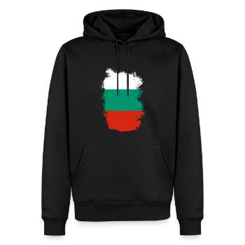 Drapeau Bulgarie Drapeau bulgare Sables d'Or - Sweat à capuche Premium bio Homme - noir - Devant - Nico (187cm)