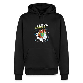 Eiskunstlaufen Eistanz Kostüm Schlittschuhe - Männer Premium Bio Hoodie - Schwarz - Vorne - Nico (187cm)