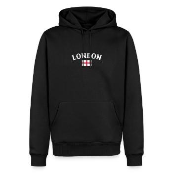 London England Englische Flagge Engländer - Männer Premium Bio Hoodie - Schwarz - Vorne - Nico (187cm)