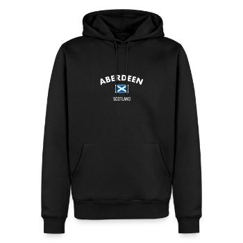Aberdeen Ecosse Ecosse Drapeau Ecossais Ecosse - Sweat à capuche Premium bio Homme - noir - Devant - Nico (187cm)
