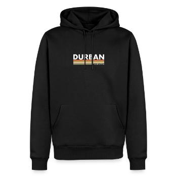 Durban Afrique du Sud Rétro Afrique du Sud Afrique du Sud - Sweat à capuche Premium bio Homme - noir - Devant - Nico (187cm)